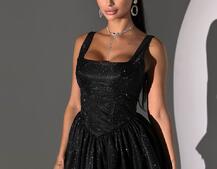 Сяюча корсетна  сукня міні  | PUSHKA SHOP