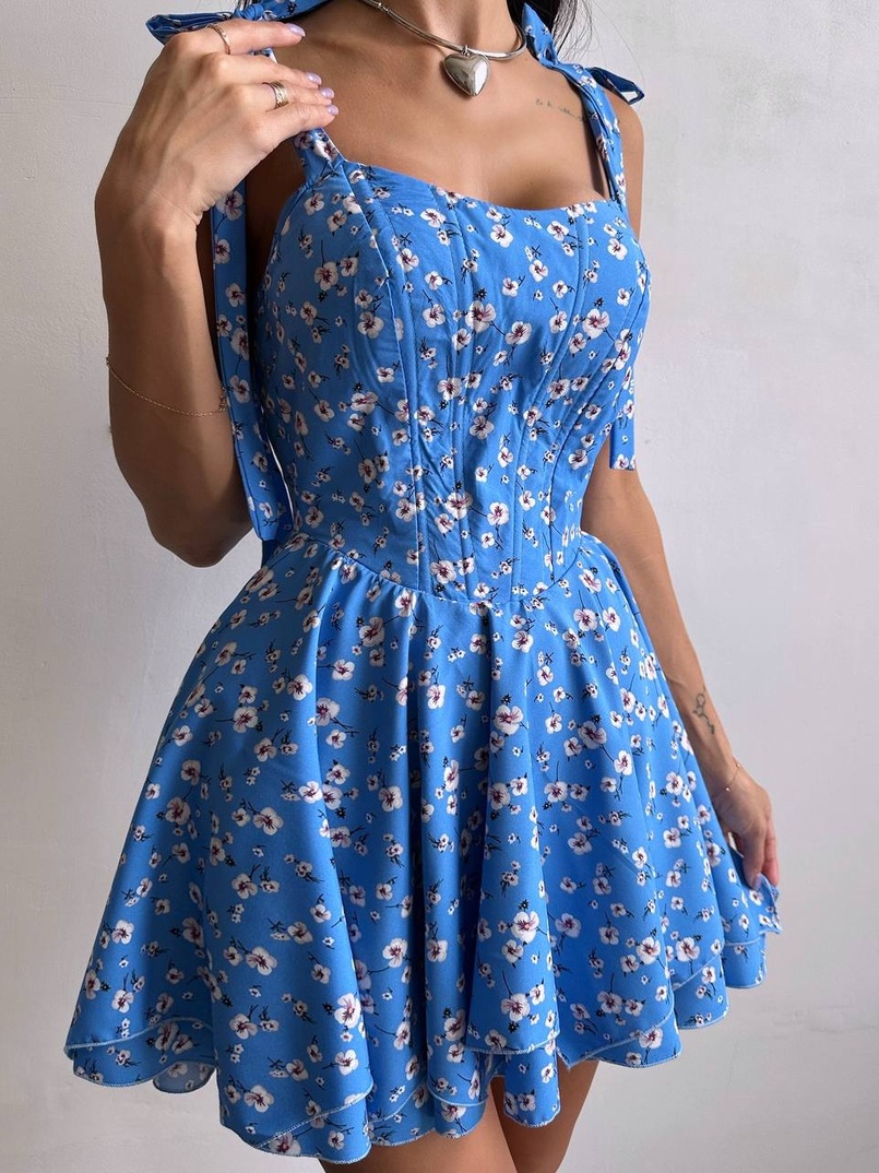 Корсетна сукня з подвійною спідницею  | PUSHKA SHOP