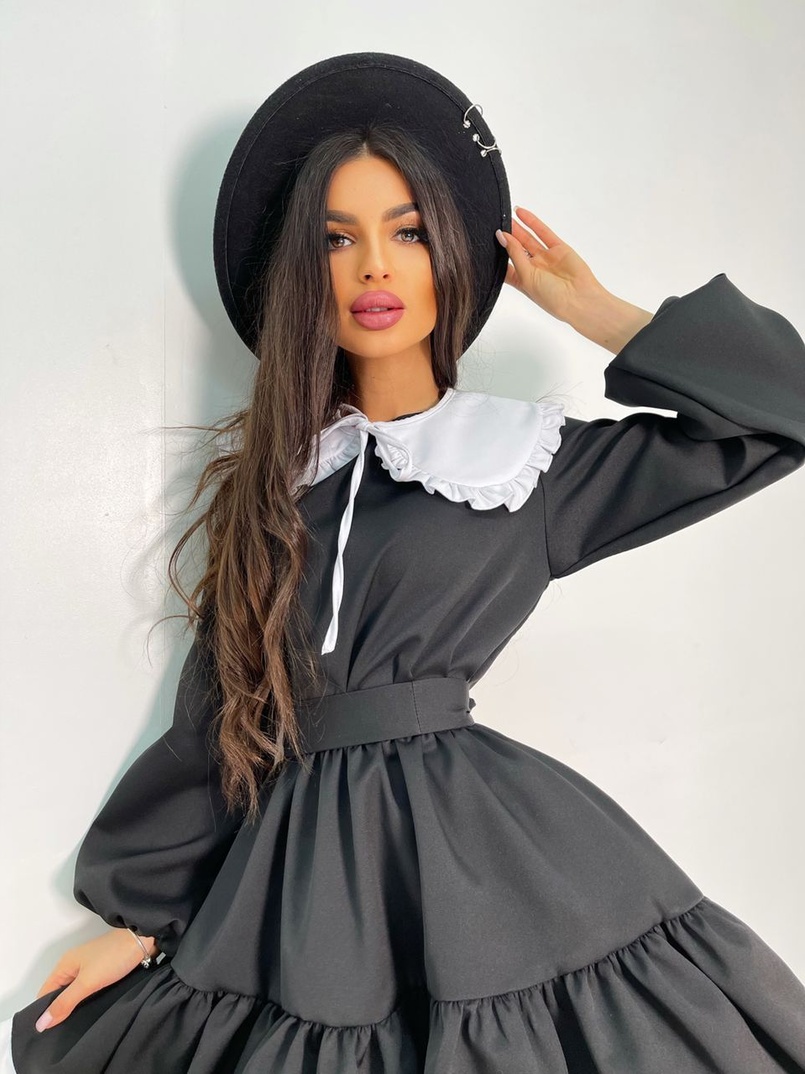 Платье со съёмным воротничком и подъюбником   Платье со съёмным воротничком и подъюбником   | PUSHKA SHOP