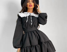 Платье со съёмным воротничком и подъюбником   Платье со съёмным воротничком и подъюбником   | PUSHKA SHOP