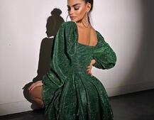 Сяюча корсетна сукня бюстьє з подвійною спідницею  | PUSHKA SHOP