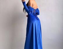 Оксамитова сукня максі декорована стразами Ручна робота Оксамитова сукня максі декорована стразами Ручна робота | PUSHKA SHOP