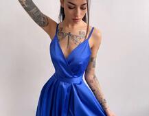 Платье макси с разрезом на юбке и запахом на груди   Платье макси с разрезом на юбке и запахом на груди   | PUSHKA SHOP