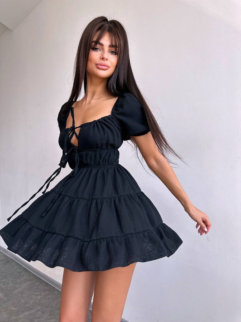 Муслінова сукня з рюшами   Муслінова сукня з рюшами   | PUSHKA SHOP