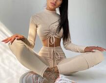 Трикотажный комплект: топ + леггинсы    | PUSHKA SHOP
