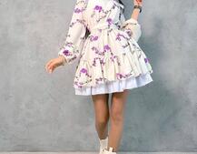 Платье со съёмным воротничком и подъюбником Платье со съёмным воротничком и подъюбником | PUSHKA SHOP