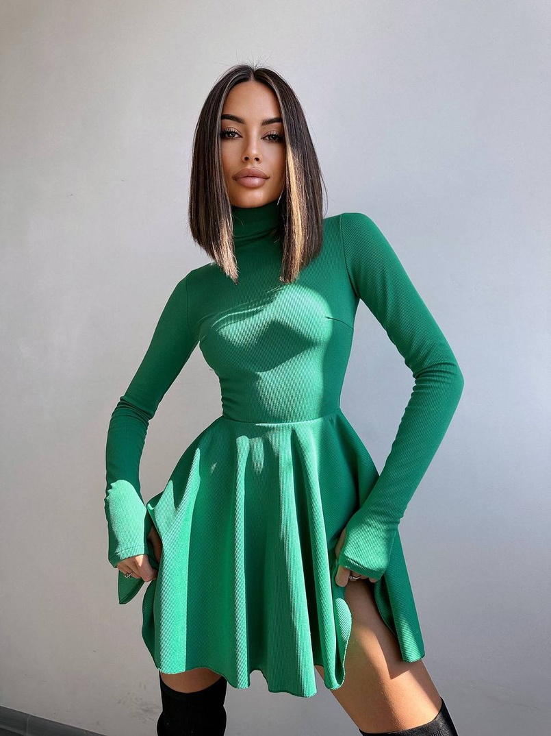 Сукня міні зі спідницею-сонцем Сукня міні зі спідницею-сонцем | PUSHKA SHOP