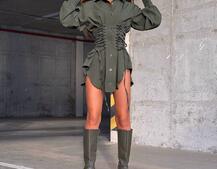 Сукня-сорочка зі шнурівкою Сукня-сорочка зі шнурівкою | PUSHKA SHOP