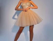 Платье с блестящим верхом и пышной фатиновой юбкой  | PUSHKA SHOP