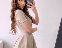 Сукня-міні  з елементами корсету  та спідницею солнцем | PUSHKA SHOP