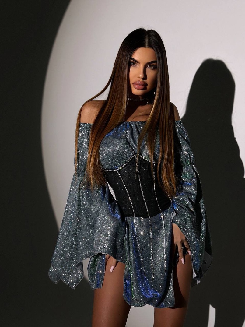 Сяючий комплект: сукня + корсет   | PUSHKA SHOP