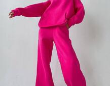 Тёплый костюм с расклешенными брюками   | PUSHKA SHOP