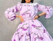 Платье со съёмным воротничком и подъюбником Платье со съёмным воротничком и подъюбником | PUSHKA SHOP