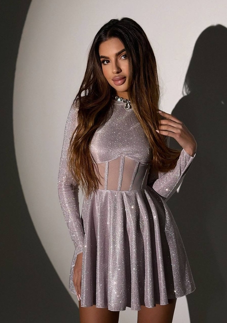 Блискуча корсетна сукня з пишною спідницею | PUSHKA SHOP