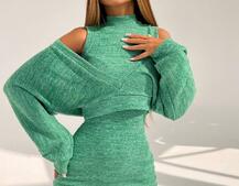 Трикотажна сукня-двійка  | PUSHKA SHOP