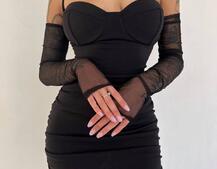 Сукня із зав'язкою на шию та чашечками з ефектом push up | PUSHKA SHOP