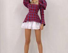 Сукня з об'ємними рукавами + спідниця з воланами | PUSHKA SHOP