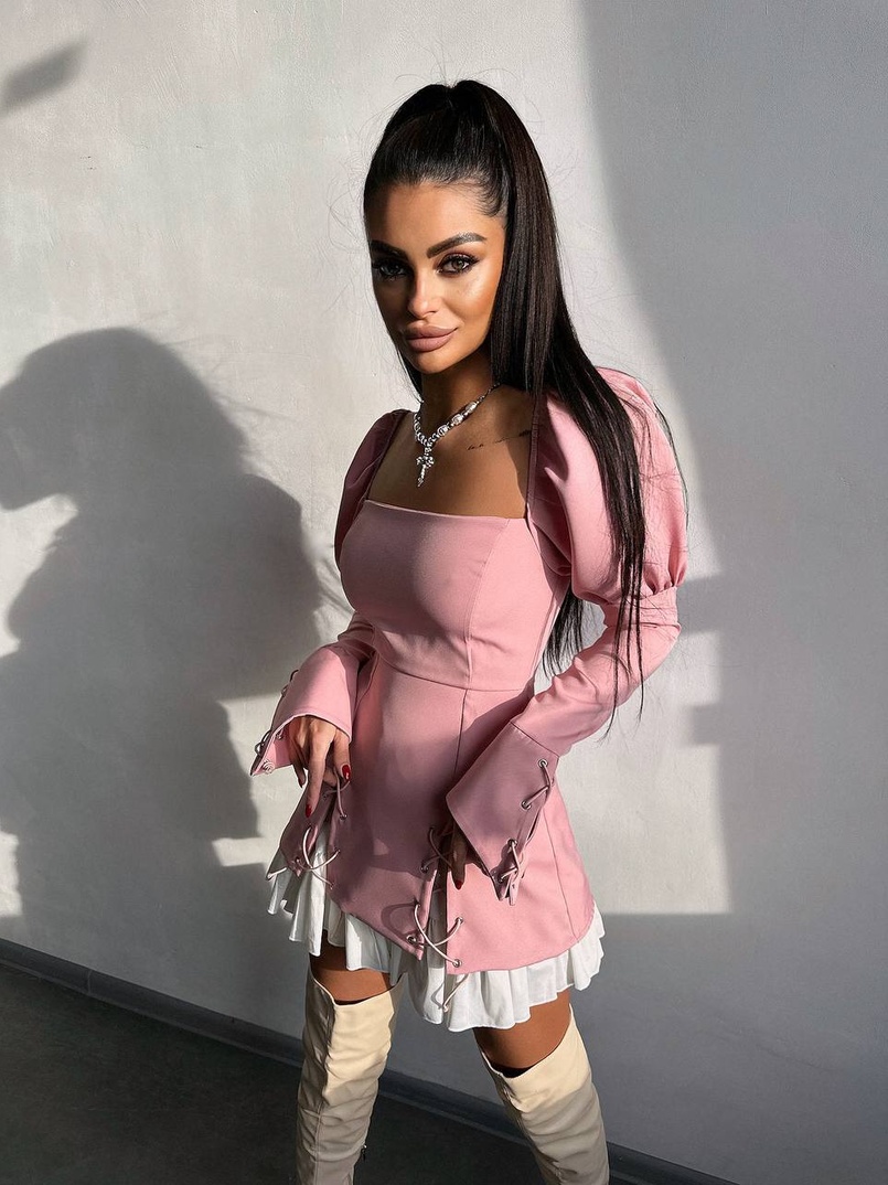 Сукня з об'ємними рукавами + спідниця з воланами Сукня з об'ємними рукавами + спідниця з воланами | PUSHKA SHOP