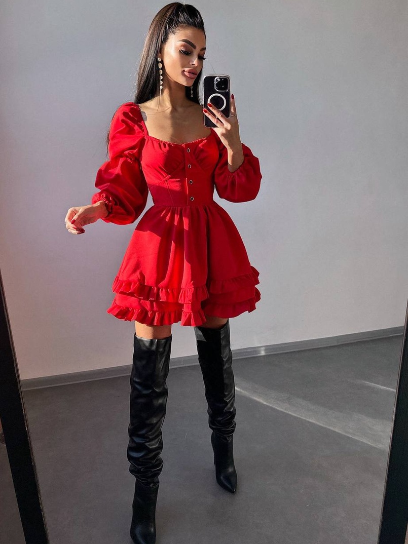 Лялькова сукня з пишною спідницею та корсетним верхом  | PUSHKA SHOP