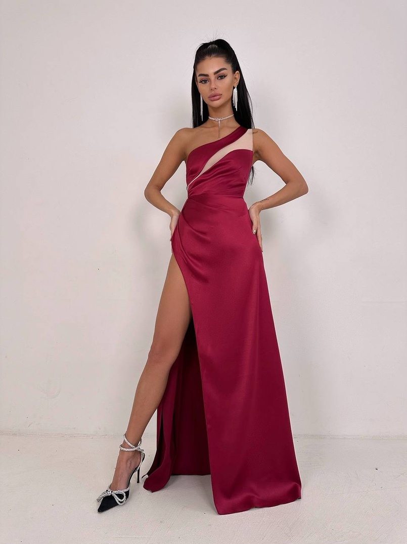 Атласна сукня максі  | PUSHKA SHOP