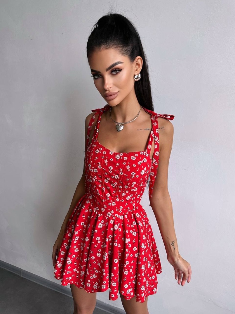 Корсетна сукня з подвійною спідницею  | PUSHKA SHOP