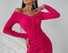 Платье-мини с затяжкой Платье-мини с затяжкой | PUSHKA SHOP