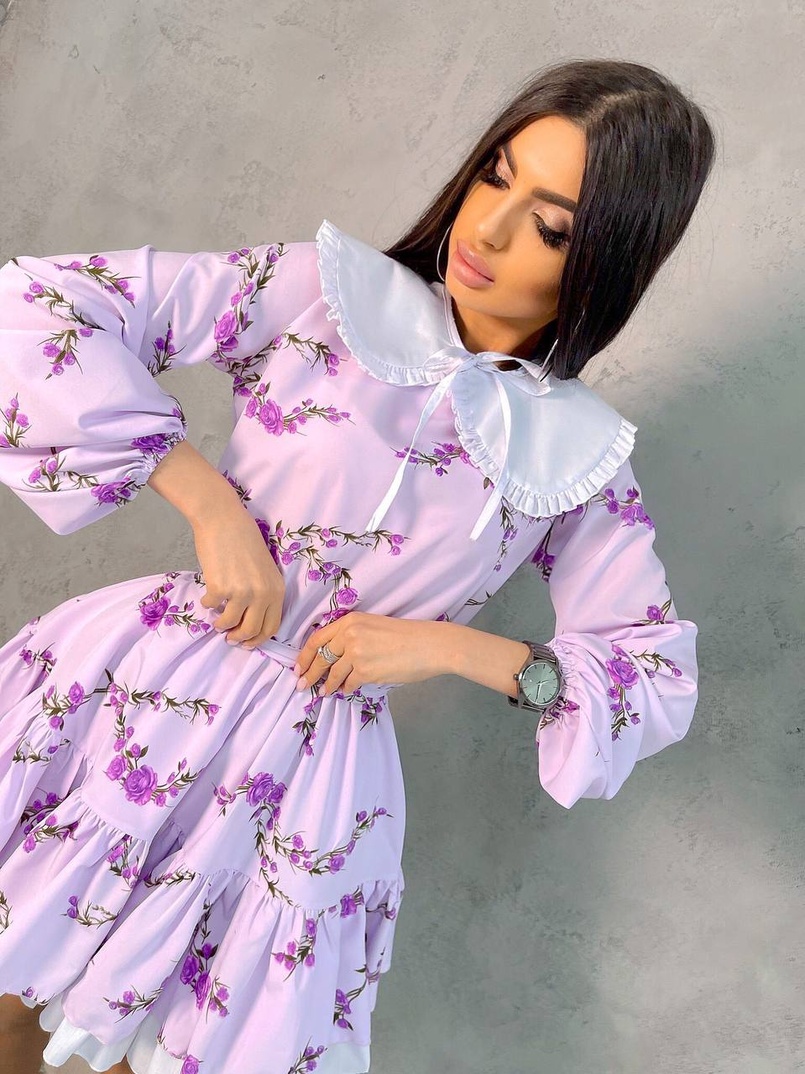 Платье со съёмным воротничком и подъюбником Платье со съёмным воротничком и подъюбником | PUSHKA SHOP