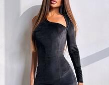 Оксамитова сукня , декорована стразами    | PUSHKA SHOP