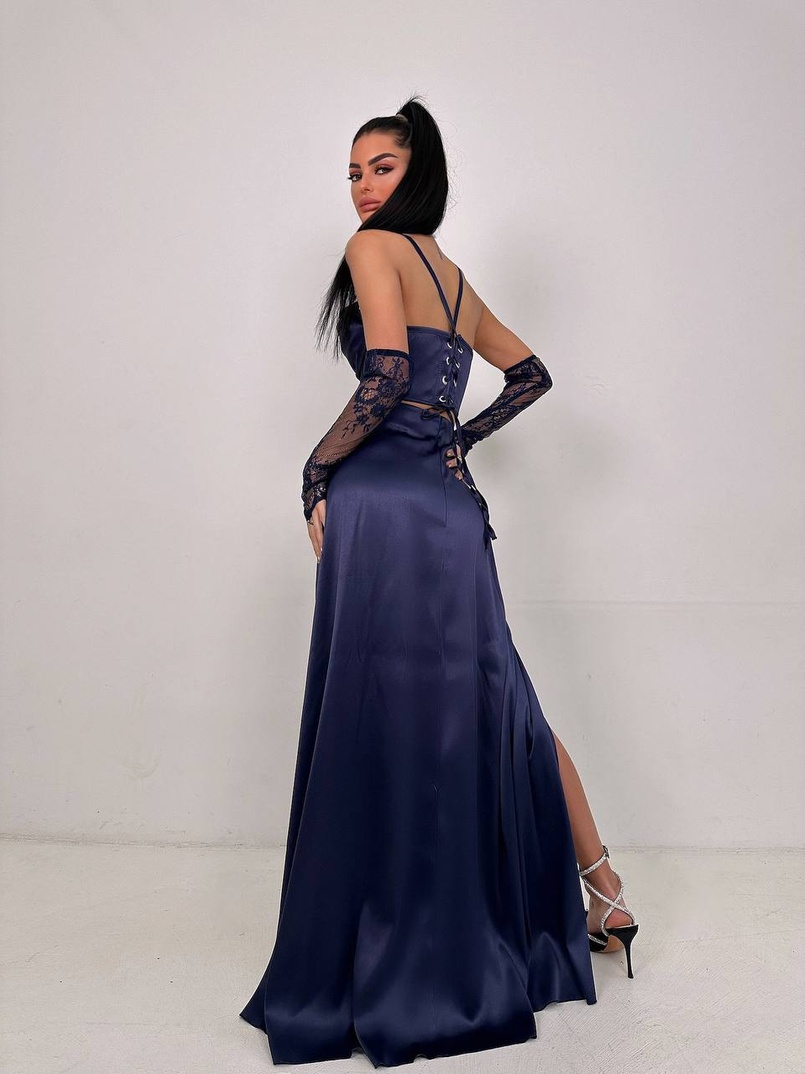 Комплект: корсет+ рукавички + спідниця максі | PUSHKA SHOP