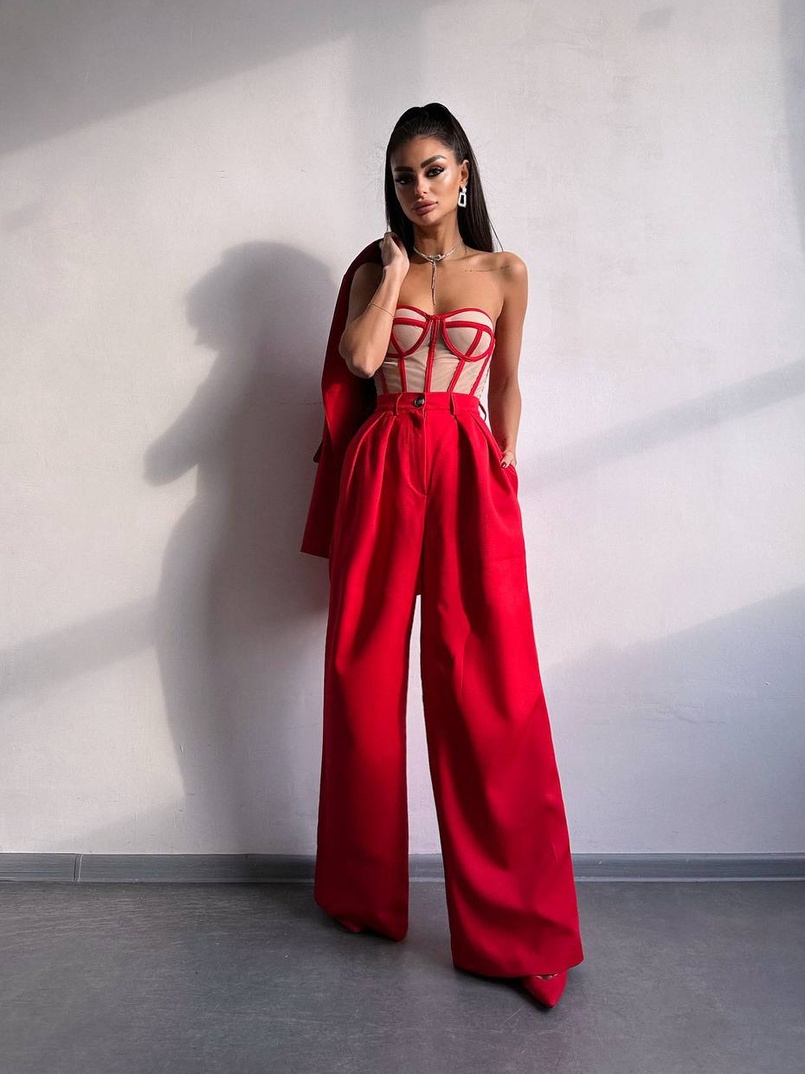 Костюм: піджак на підкладці, штани+ корсет Костюм: піджак на підкладці, штани+ корсет | PUSHKA SHOP