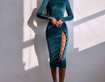 Оксамитова сукня міді зі шнурівкою Оксамитова сукня міді зі шнурівкою | PUSHKA SHOP