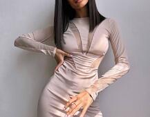 Сукня міні із вставками сітки  | PUSHKA SHOP