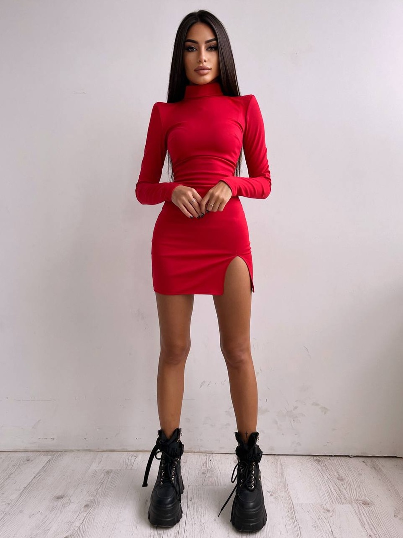 Сукня міні з підплічниками | PUSHKA SHOP