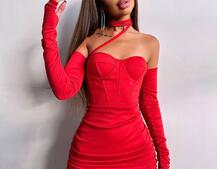 Корсетна сукня міні з філіжанками  | PUSHKA SHOP