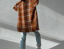 Кашемировая рубашка в клетку с капюшоном  Кашемировая рубашка в клетку с капюшоном  | PUSHKA SHOP