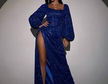 Сяючий комплект: корсет + спідниця  максі з драпіруванням | PUSHKA SHOP