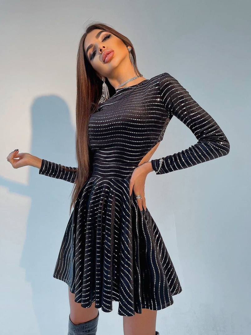 Оксамитова сукня з паєтками | PUSHKA SHOP