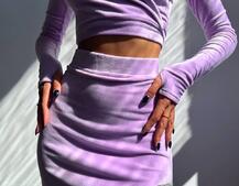 Оксамитовий комплект, декорований бахромою зі страз | PUSHKA SHOP