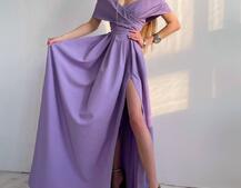 Платье-макси с разрезом Платье-макси с разрезом | PUSHKA SHOP