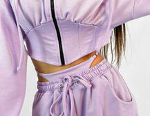 Трикотажный костюм с корсетными элементами и имитацией трусиков   | PUSHKA SHOP