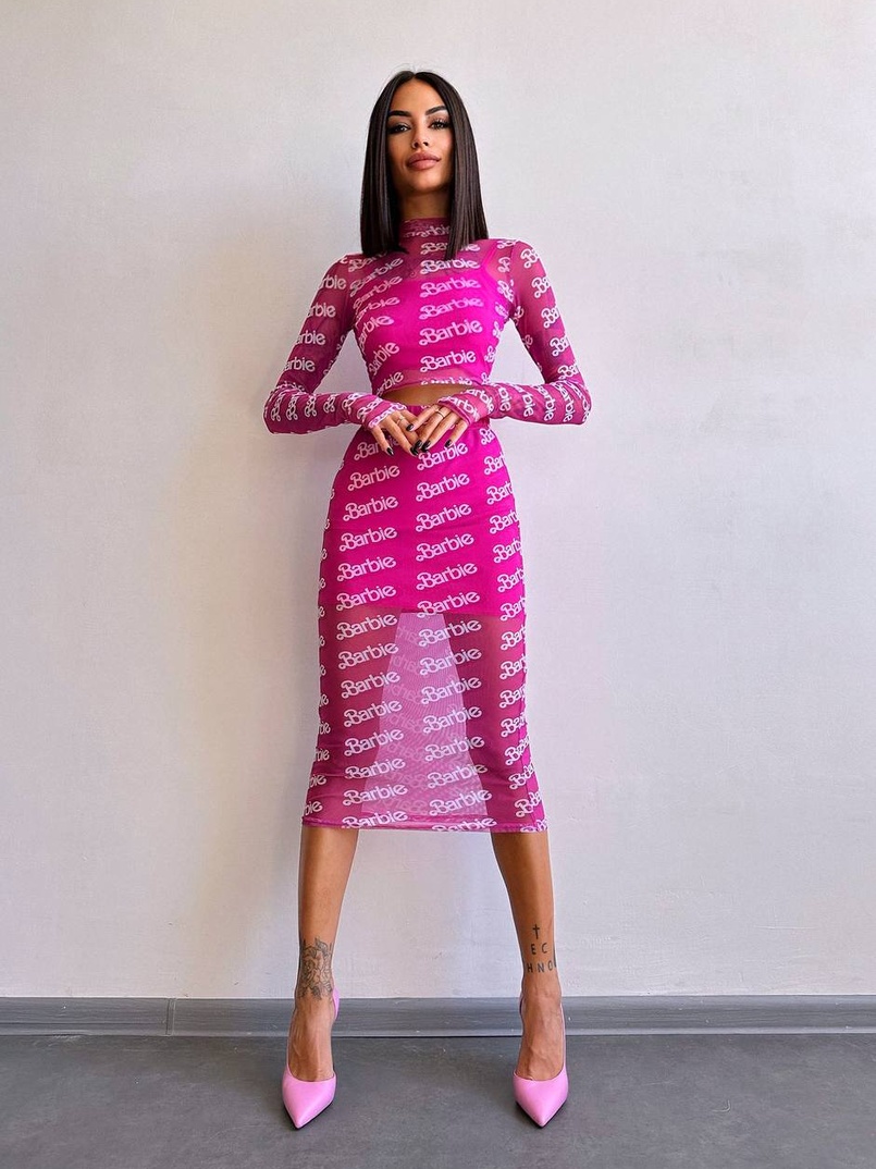 Комплект: топ + спідниця міді   Комплект: топ + спідниця міді   | PUSHKA SHOP