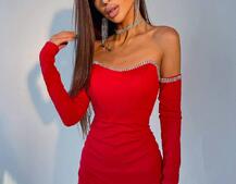 Корсетное платье,декорированное стразами   | PUSHKA SHOP