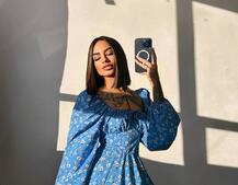 Улюблена сукня-міді зі шнурівкою на талії  | PUSHKA SHOP