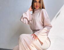 Трикотажний базовий комплект: світшот + штани  | PUSHKA SHOP