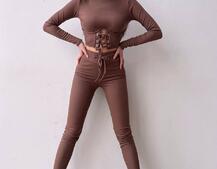 Трикотажний комплект: корсетний топ + легінси | PUSHKA SHOP