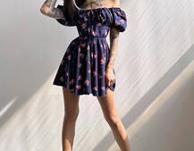 Сукня- міні у квітковий принт Сукня- міні у квітковий принт | PUSHKA SHOP