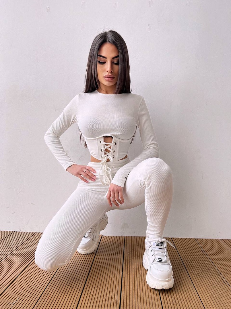 Трикотажний комплект: корсетний топ + легінси | PUSHKA SHOP