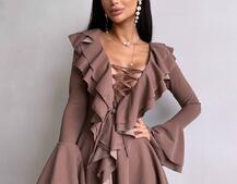 Сукня з з воланами на ґудзиках Сукня з з воланами на ґудзиках | PUSHKA SHOP