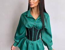 Приталена сорочка + корсет  | PUSHKA SHOP