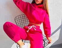 Базовий костюм на флісі з об'ємними капюшоном | PUSHKA SHOP